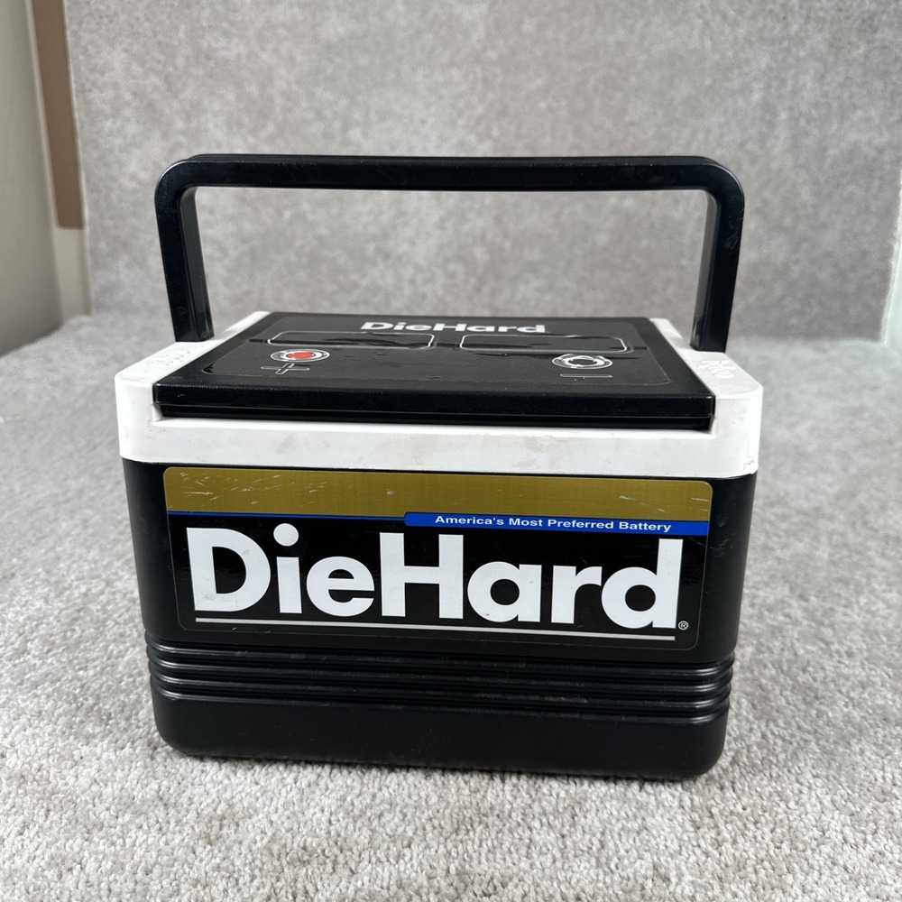 Vintage Igloo DieHard Battery Cooler Six Pack Mini Ice Chest Retro Lunch Box USA